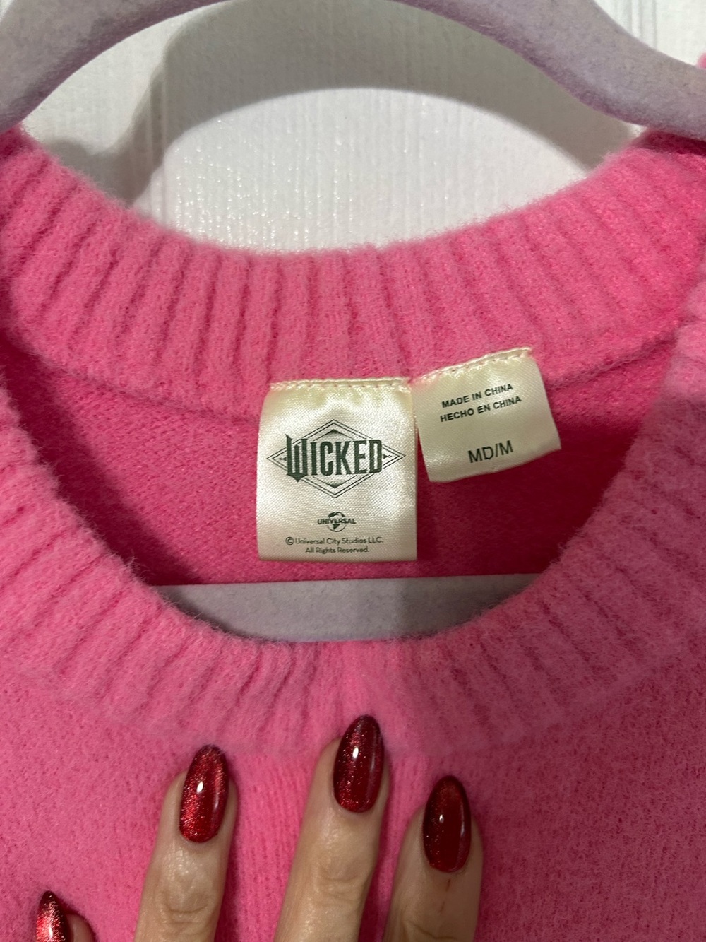 Pink 'Wicked' Crewneck Sweater Limited Edition. Never worn before. - Picture 3 of 5